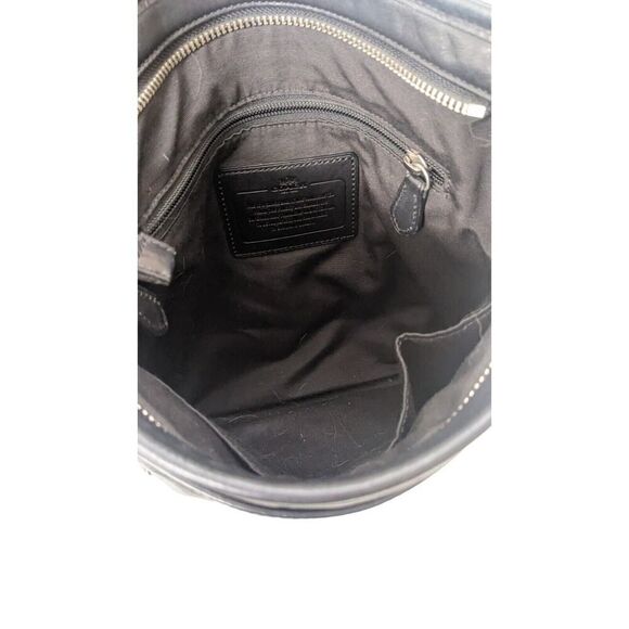 Coach Black Tattersall Leather Tech Messenger Crossbody Bag F71757 - Picture 8 of 12